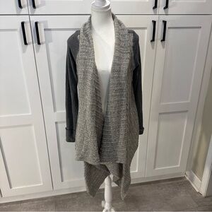 Anthropologie Saturday Sunday Gray Women's Open Front waterfall cardigan size S